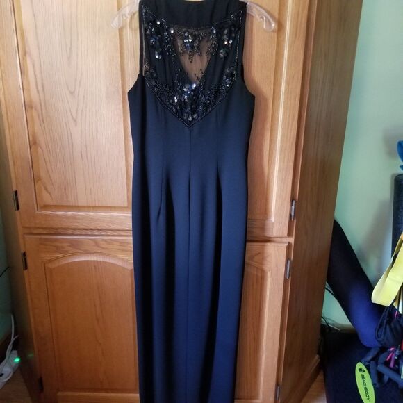 CDC Evening Caren Desiree Company evening dress button down front sequined back - Picture 5 of 15